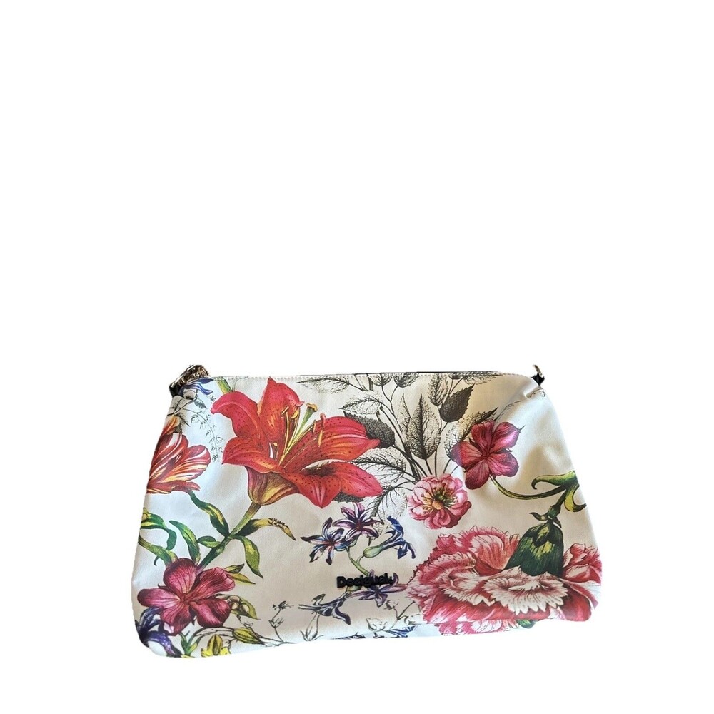 Desigual Cream/Tropicalβ Floral Print Shoulder Bag
